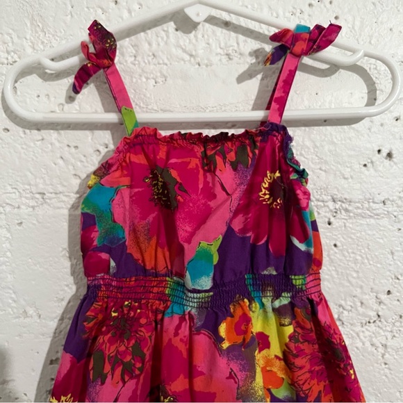 The Children's Place Girls Dress 2T Pink Purple Floral Sundress W11 - Picture 2 of 5